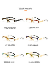 Load image into Gallery viewer, Half Frame Rectangle Color Sunglasses Brand Designer Women Retro Sunglasses Lenless Sunglasses Women