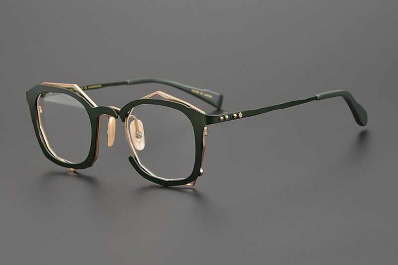IP Titanium Retro Optical Eyeglasses Hand Made Japan Men Myopia Prescription Glasses Frame Personality Women Square Eyewear