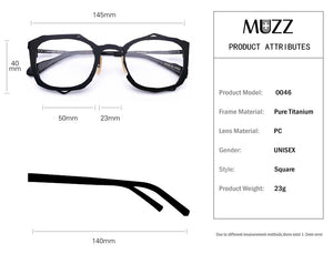 IP Titanium Retro Optical Eyeglasses Hand Made Japan Men Myopia Prescription Glasses Frame Personality Women Square Eyewear