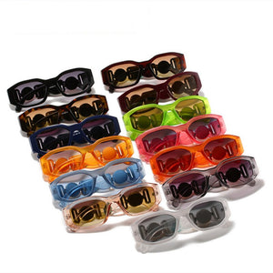 New Irregular Frame For Women Mem Fashion Sunglasses Luxury Black Pink Retro Glasses