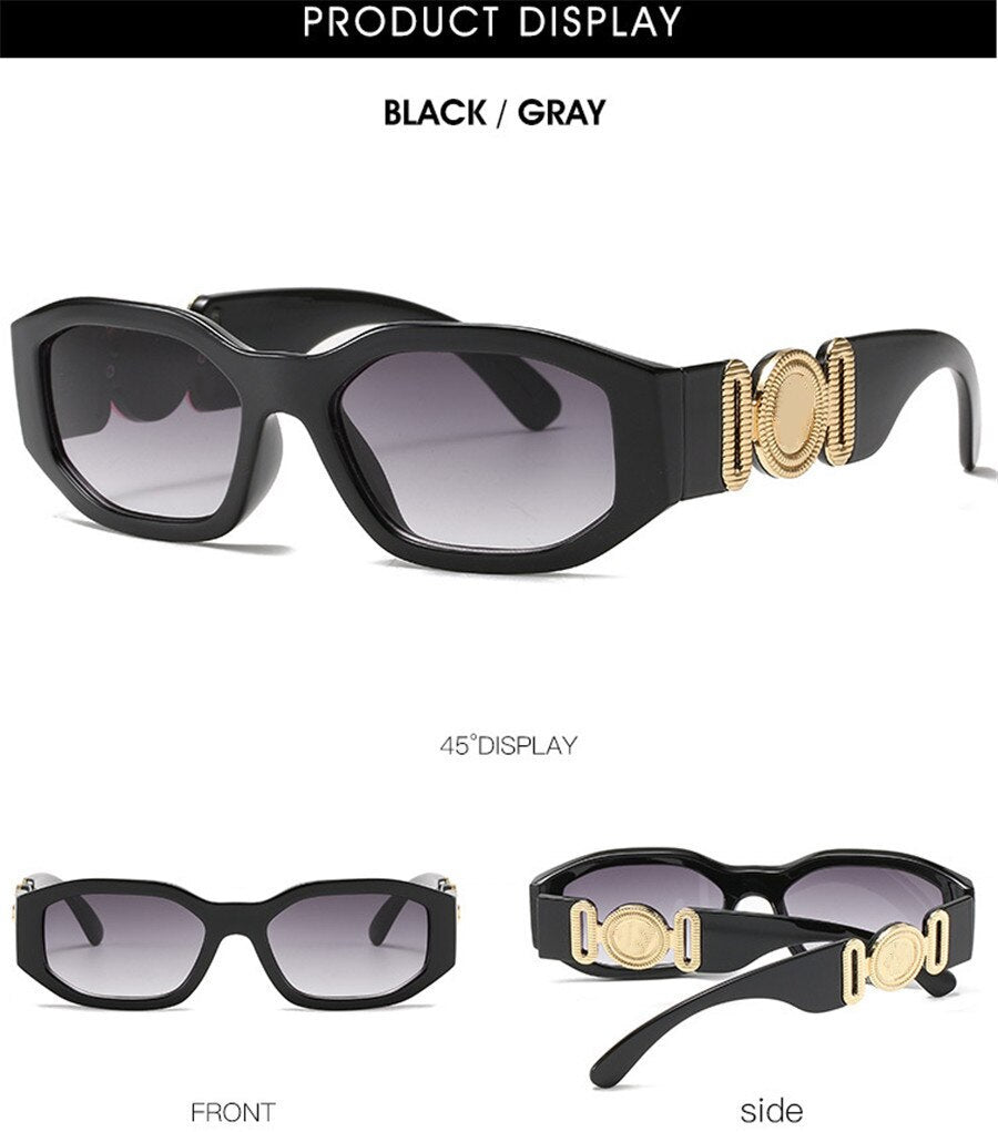 New Irregular Frame For Women Mem Fashion Sunglasses Luxury Black Pink Retro Glasses
