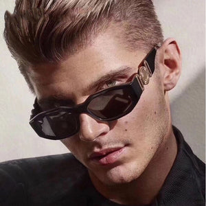 New Irregular Frame For Women Mem Fashion Sunglasses Luxury Black Pink Retro Glasses