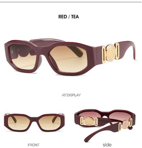 New Irregular Frame For Women Mem Fashion Sunglasses Luxury Black Pink Retro Glasses