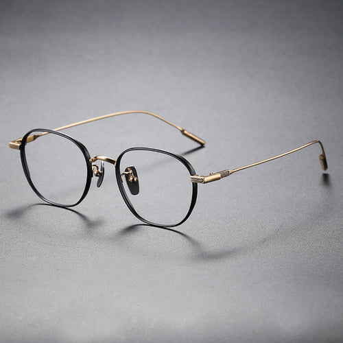 Japanese Handmade John Lennon Square Pure Titanium Glasses Frame Men Prescription Eyeglasses Women Vintage Myopia Optical