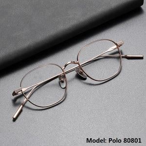 Japanese Handmade John Lennon Square Pure Titanium Glasses Frame Men Prescription Eyeglasses Women Vintage Myopia Optical