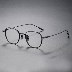 Japanese Handmade John Lennon Square Pure Titanium Glasses Frame Men Prescription Eyeglasses Women Vintage Myopia Optical