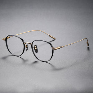 Japanese Handmade John Lennon Square Pure Titanium Glasses Frame Men Prescription Eyeglasses Women Vintage Myopia Optical