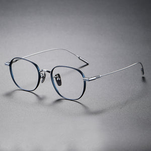 Japanese Handmade John Lennon Square Pure Titanium Glasses Frame Men Prescription Eyeglasses Women Vintage Myopia Optical
