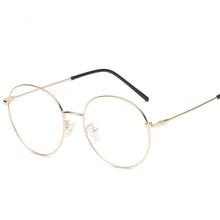 Carica l&#39;immagine nel visualizzatore di Gallery, Japanese Optical Glasses Frame Flat Mirror Female Metal Round Glasses Art Retro Computer Glasses Eyeglasses Frames eyewear