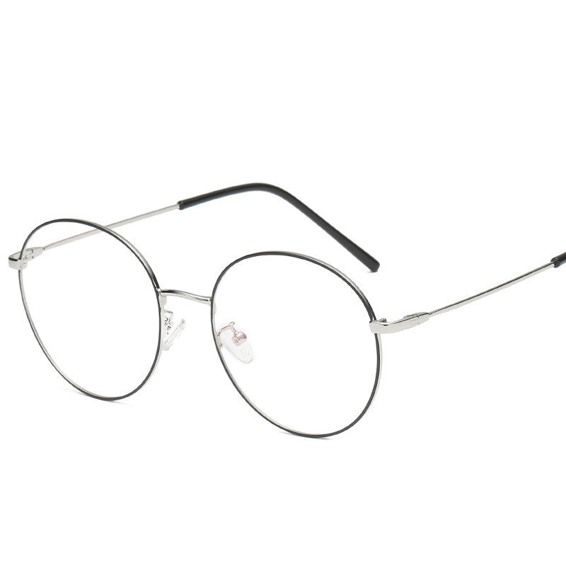 Japanese Optical Glasses Frame Flat Mirror Female Metal Round Glasses Art Retro Computer Glasses Eyeglasses Frames eyewear