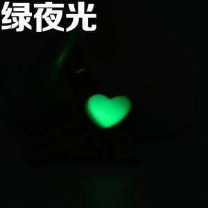 New Jewelry Letter Necklace Luminous Alloy Metal I LOVE MOM Pendant Necklace Mother's D Gift Birthd Gift Wholesale Price