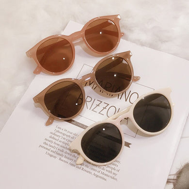Korean Retro Cat Eye Sunglasses Women Wild Round Frame Sun Glasses Men Brand Design Trend Mirror UV400