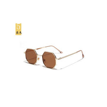 Load image into Gallery viewer, Ladies Retro Classic Small polygon Sunglasses Pink shades for Men women  Vintage Round Green Mirrors Sun Glasses UV400
