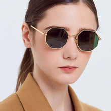 Load image into Gallery viewer, Ladies Retro Classic Small polygon Sunglasses Pink shades for Men women  Vintage Round Green Mirrors Sun Glasses UV400