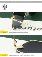 Carica l&#39;immagine nel visualizzatore di Gallery, Lady Oversize Rimless Square Bee Sunglasses Women Men Small Bee Glasses Gradient Sun Glasses Female UV400