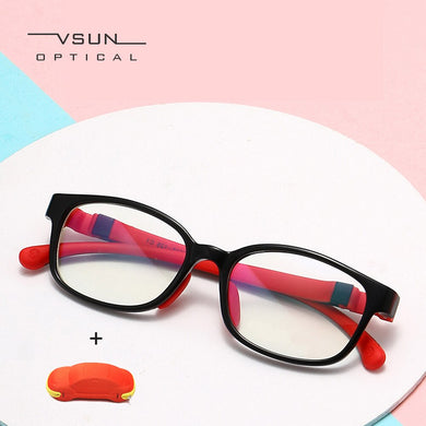 Light Flexible Colorful TR90 Optical Frames Anti Blue Light Kids Vision Glasses Boys Girls Silicon Spectacles Soft Eyewears