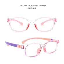 Load image into Gallery viewer, Light Flexible Colorful TR90 Optical Frames Anti Blue Light Kids Vision Glasses Boys Girls Silicon Spectacles Soft Eyewears