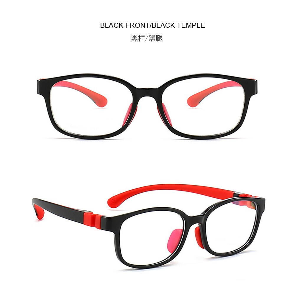 Light Flexible Colorful TR90 Optical Frames Anti Blue Light Kids Vision Glasses Boys Girls Silicon Spectacles Soft Eyewears