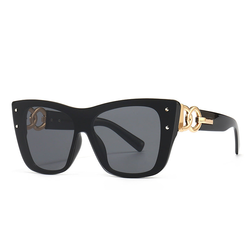 Brand Designer Big Frame Square Sunglasses Women Men Retro Rivet ins Sun Glasses Travel Driving Shades UV400