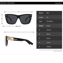 Load image into Gallery viewer, Brand Designer Big Frame Square Sunglasses Women Men Retro Rivet ins Sun Glasses Travel Driving Shades UV400