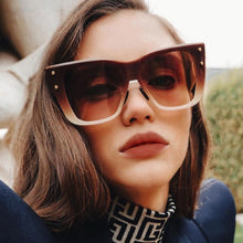 Load image into Gallery viewer, Brand Designer Big Frame Square Sunglasses Women Men Retro Rivet ins Sun Glasses Travel Driving Shades UV400