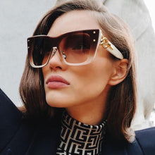 Load image into Gallery viewer, Brand Designer Big Frame Square Sunglasses Women Men Retro Rivet ins Sun Glasses Travel Driving Shades UV400