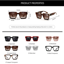 Load image into Gallery viewer, Brand Designer Square Oversized Sunglasses Men Women 2023 Thick Frame Glasses Mens UV400 Male Celebrity