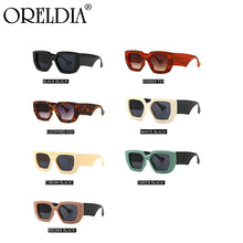 Load image into Gallery viewer, Brand Women&#39;s Wide-Leg Square Sunglasses Retro Gradient Black Leopard Print Sunglasses Hip-Hop Men&#39;s Glasses