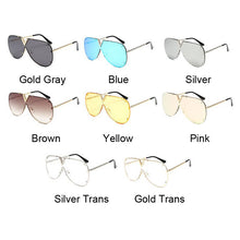 Load image into Gallery viewer, Oversized Sunglasses Men Women Brand Designer Sun Glasses For Female Male Metal Rimless Gradient Oculos De Sol