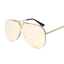 Load image into Gallery viewer, Oversized Sunglasses Men Women Brand Designer Sun Glasses For Female Male Metal Rimless Gradient Oculos De Sol
