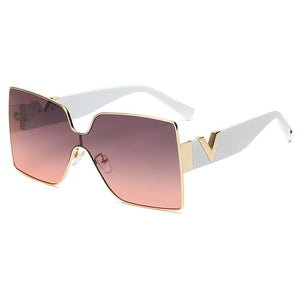 Square Rectangle For Women Men Sunglasses Brand Designer Personality Frame Retro Black Pink Glas UV400