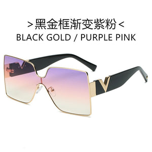 Square Rectangle For Women Men Sunglasses Brand Designer Personality Frame Retro Black Pink Glas UV400