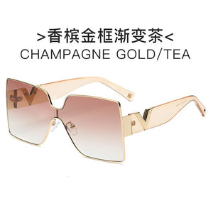 Square Rectangle For Women Men Sunglasses Brand Designer Personality Frame Retro Black Pink Glas UV400