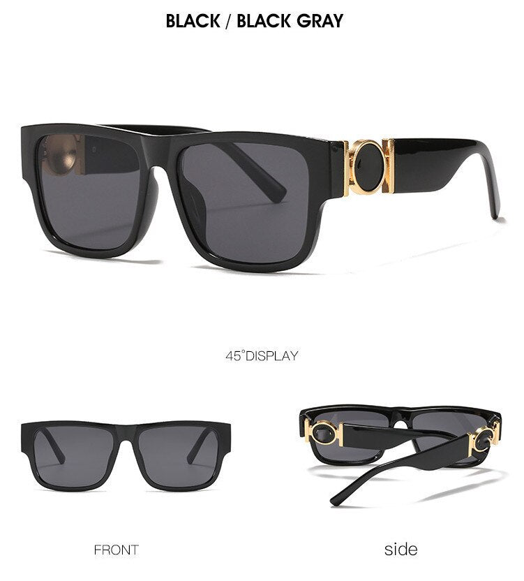 Square Rectangle For Women Men Sunglasses Brand Designer Personality Frame Retro Black Pink Glas