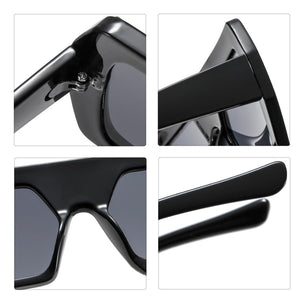 Luxuty Men Brand Designer Square Sunglasse For Women Retro Oversized Pattern Frame Ins Trending Shades UV400 Eyeglas