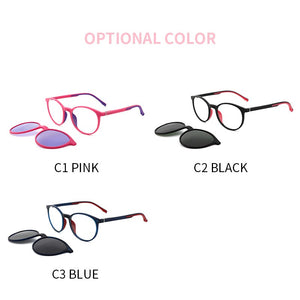 Magnetic Clip-on Children Glasses Frame TR90 Silicone Glasses Flexible Protective Kids Glasses Diopter Eyeglasses blue light