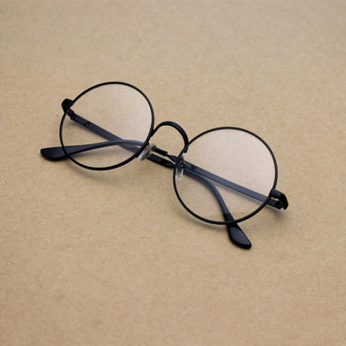 Man Woman Retro Decorate Large Round Glasses Transparent Metal Eyeglass Frame Black Silver Gold Spectacles Eyeglasses