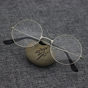 Man Woman Retro Decorate Large Round Glasses Transparent Metal Eyeglass Frame Black Silver Gold Spectacles Eyeglasses