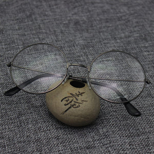 Man Woman Retro Decorate Large Round Glasses Transparent Metal Eyeglass Frame Black Silver Gold Spectacles Eyeglasses