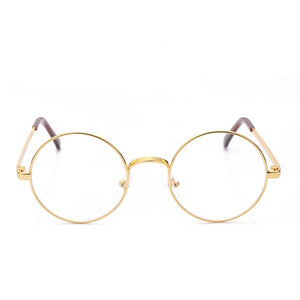 Man Woman Retro Decorate Large Round Glasses Transparent Metal Eyeglass Frame Black Silver Gold Spectacles Eyeglasses