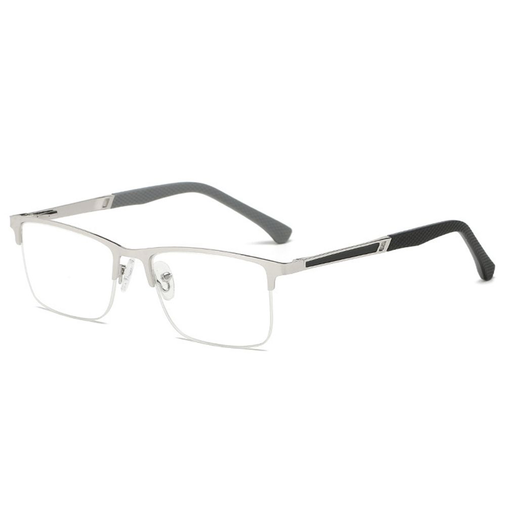 Men Anti Blue Light Business Reading Glasses Metal Half Frame Anti Glare/Eye Strain/UV Presbyopic Eyeglasses Optical Glasses