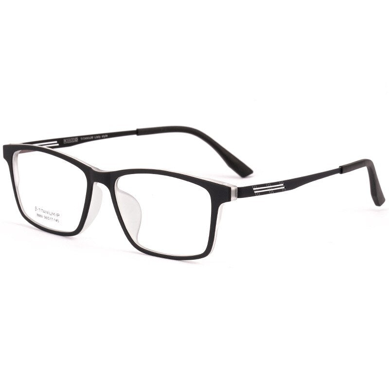 Men Business Pure Titanium Glasses Frame TR90 Ultra Light Full Frame Square Myopia Optical Prescription Glasses Frame   8869