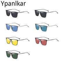 Load image into Gallery viewer, Men Polarized Sunglasses Metal Square Sun Glasses Women Rays Brand Designer Spring Legs Night Vision Goggles