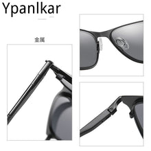 Load image into Gallery viewer, Men Polarized Sunglasses Metal Square Sun Glasses Women Rays Brand Designer Spring Legs Night Vision Goggles