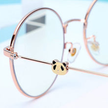 Load image into Gallery viewer, Men and Women Round Metal Glasses Cute Panda Anti-blue Light Glasses Cartoon Animal Art Personality Glasses