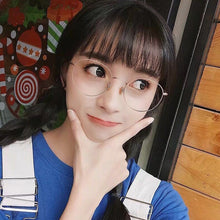 Load image into Gallery viewer, Men and Women Round Metal Glasses Cute Panda Anti-blue Light Glasses Cartoon Animal Art Personality Glasses