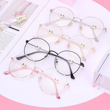 Load image into Gallery viewer, Men and Women Round Metal Glasses Cute Panda Anti-blue Light Glasses Cartoon Animal Art Personality Glasses