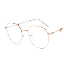 Load image into Gallery viewer, Men and Women Round Metal Glasses Cute Panda Anti-blue Light Glasses Cartoon Animal Art Personality Glasses