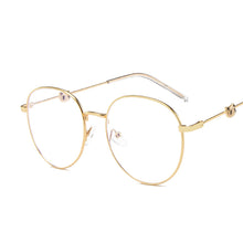 Load image into Gallery viewer, Men and Women Round Metal Glasses Cute Panda Anti-blue Light Glasses Cartoon Animal Art Personality Glasses