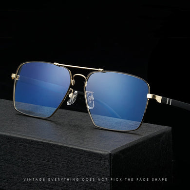 Men's Double Beam Big Frame Glasses Frame Ultra Light Titanium Alloy Glasses Frame Retro Myopia Optical Glasses Frame 8227